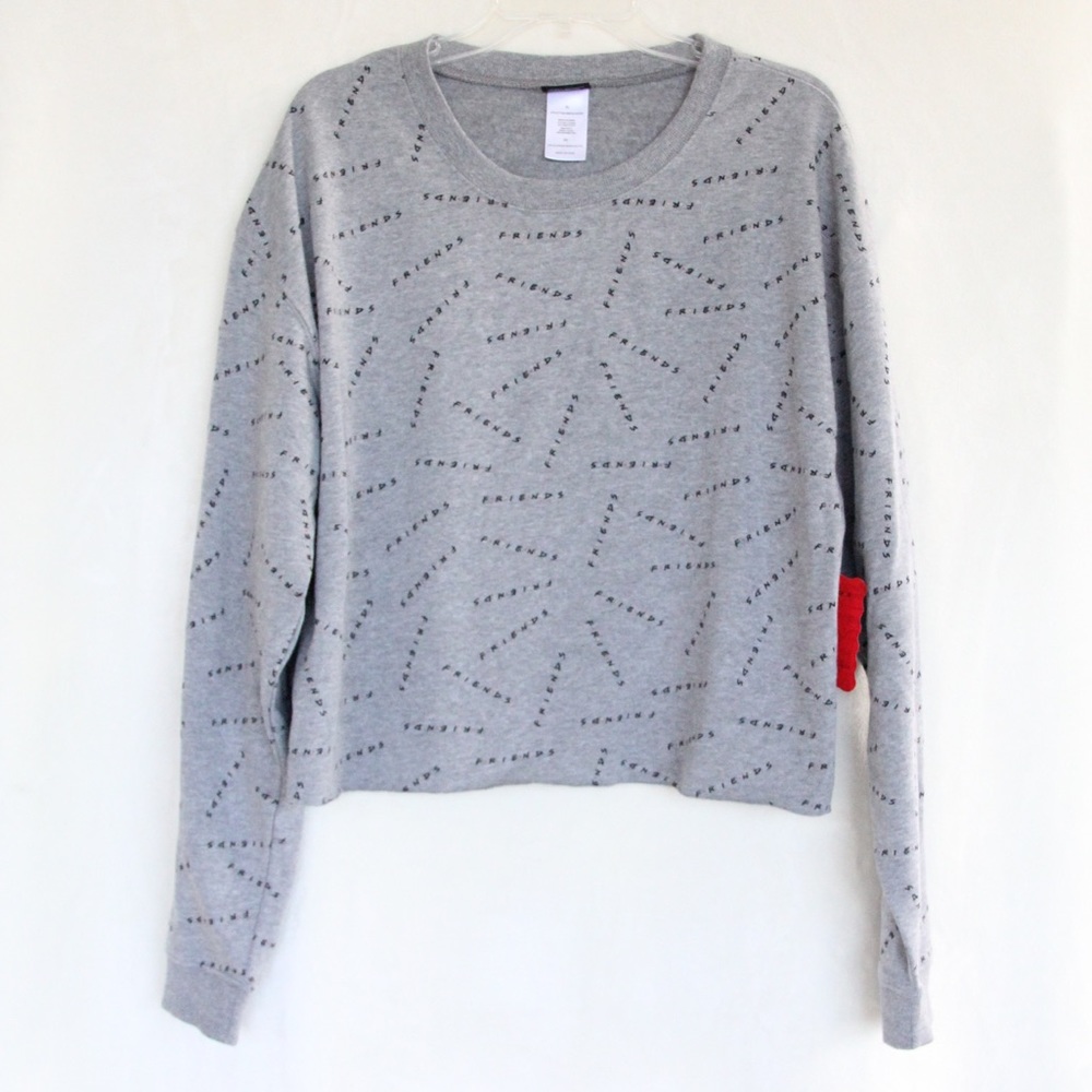 FRIENDS Gray Cropped Sweatshirt